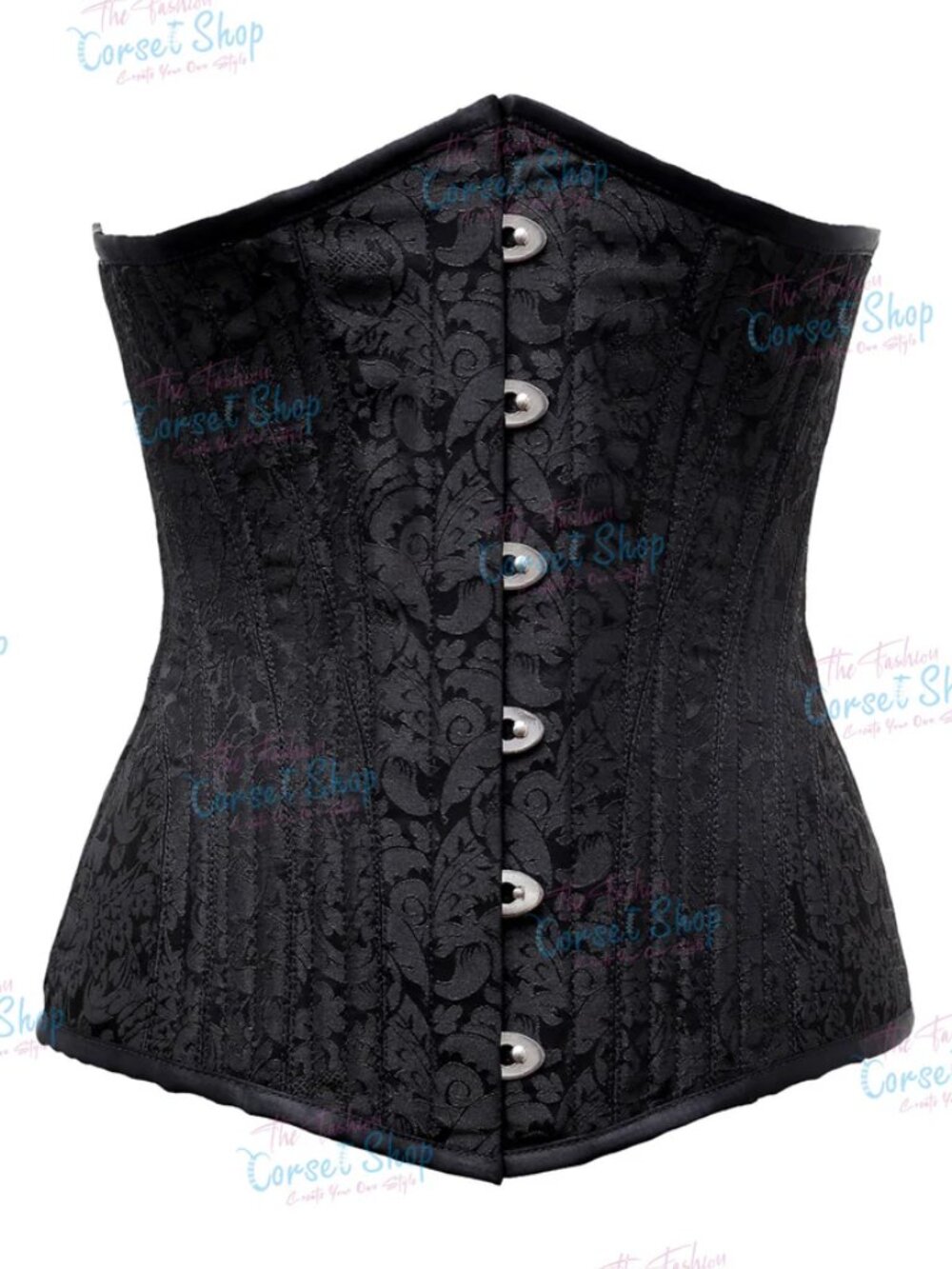 Authentic Black Brocade Corset